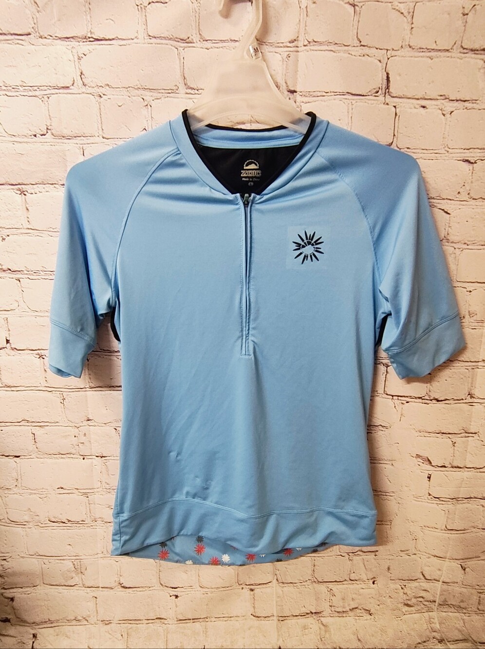 Zoic Women's  Blue Cycling Jersey Large Half Zip Cycling Rear Pocket Shirt Gorpc